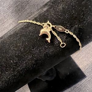 Dolphin anklet, 10K gold, Michael Hill Jewelery